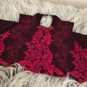 Fuchsia high neck tank top size XL